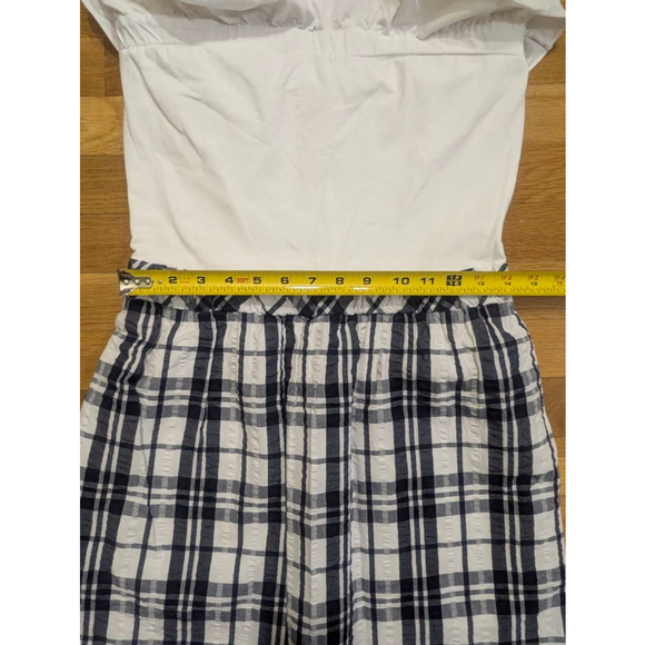 Lilly Pulitzer Esmeralda Strapless Dress True Navy Plaid Medium - Picture 7 of 10